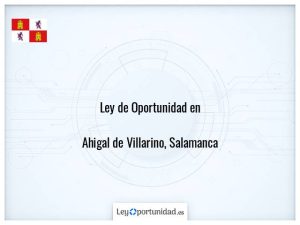 Ley oportunidad  Ahigal de Villarino
