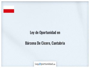 Ley oportunidad  Bárcena De Cicero