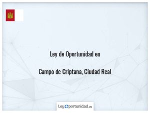 Ley oportunidad  Campo de Criptana