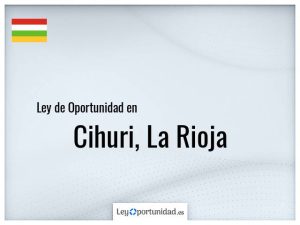 Ley oportunidad  Cihuri