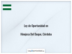 Ley oportunidad  Hinojosa Del Duque