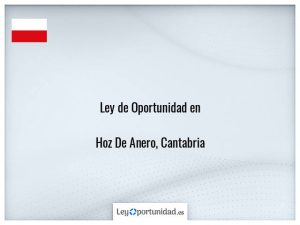 Ley oportunidad  Hoz De Anero