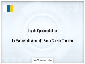 Ley oportunidad  La Matanza de Acentejo